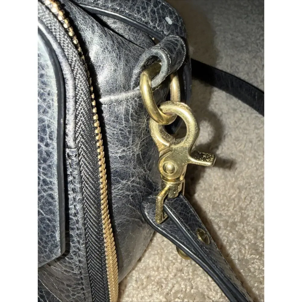 12th Street by Cynthia Vincent Leila Glazed Leather Double-Zip Crossbody Bag